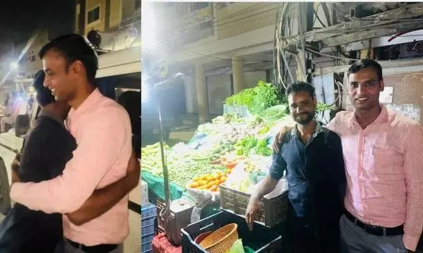 Police officer in MP tracks down a vegetable vendor to express gratitude