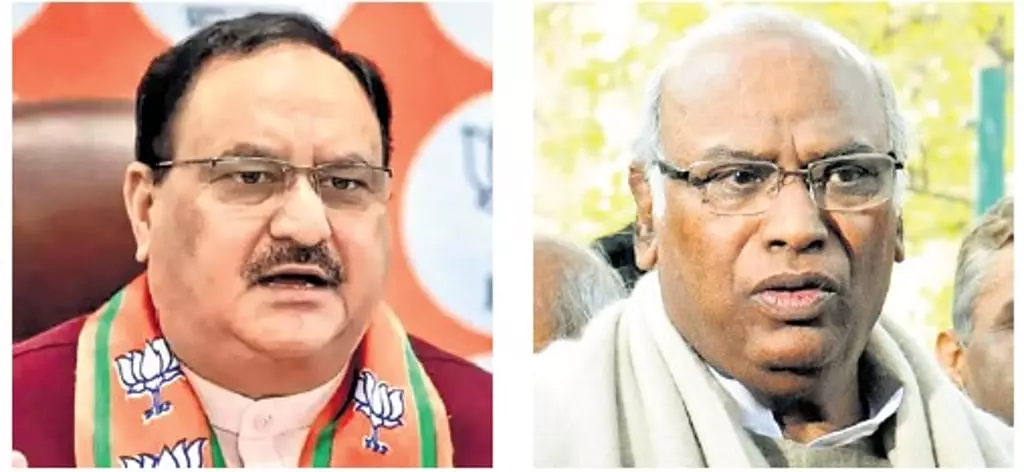 EC writes to Kharge, Nadda regarding senior politicians poll code violation