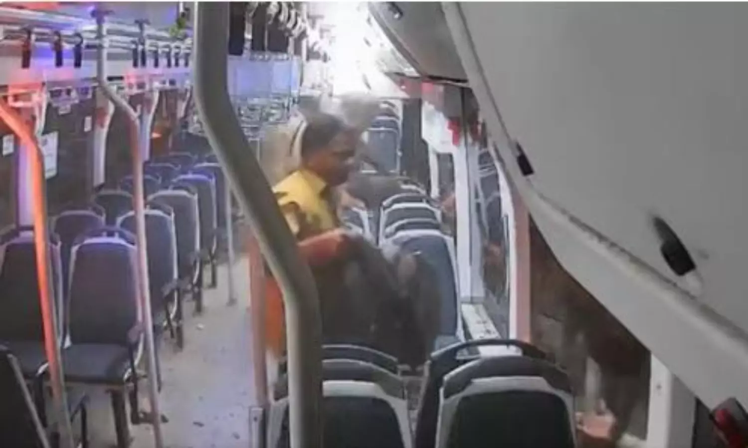 Mumbai bus driver jumped out of  broken window after crash: Shows CCTV