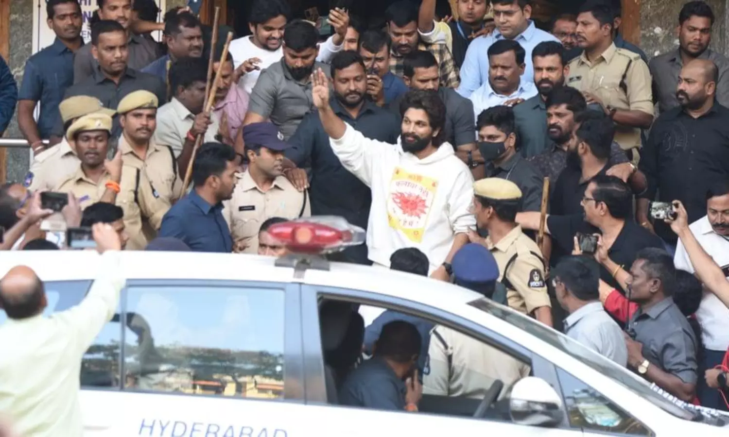 Hyderabad theatre death: Allu Arjun walks out of prison after one night