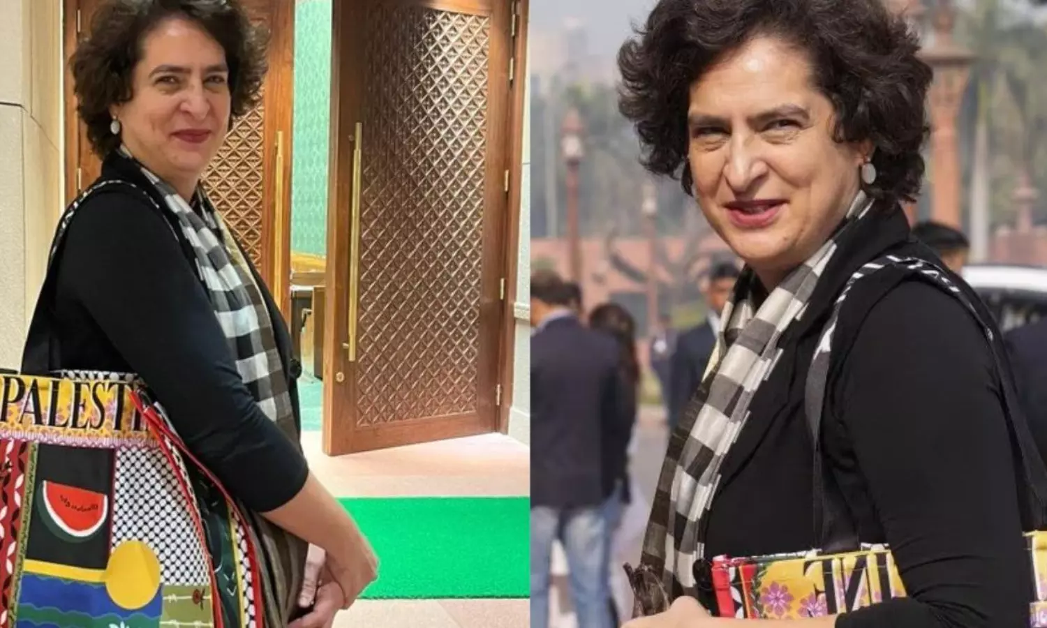 BJP MP Aparajita Sarangi gifts bag with 1984 on it to Priyanka Gandhi
