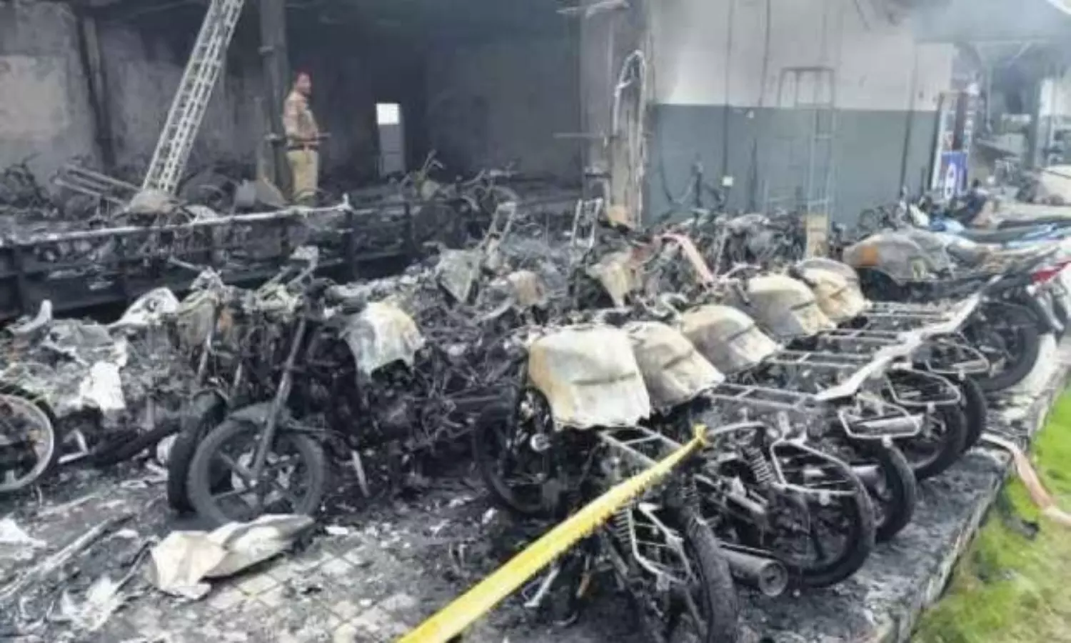 Fire inside Bengaluru showroom burns down 52 2-wheelers