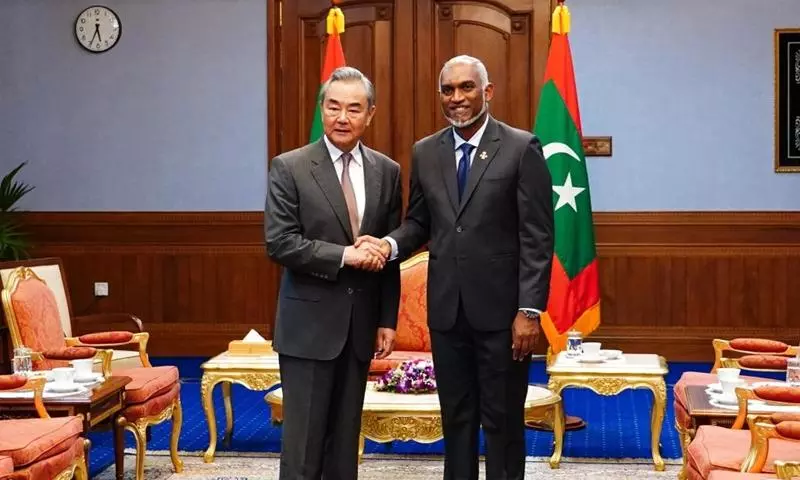 Chinese FM Wang Yis surprise Maldives visit: Talks with President Muizzu