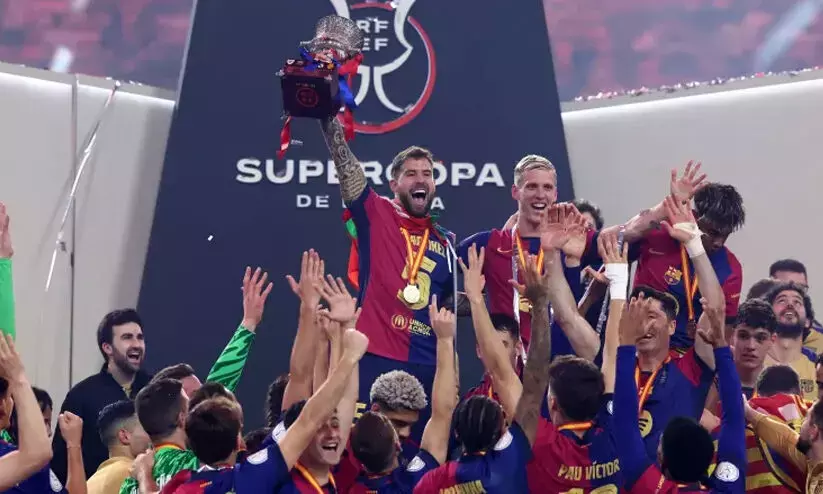 El Classico: Barca beats Real 5-2 raising Spanish Supercup