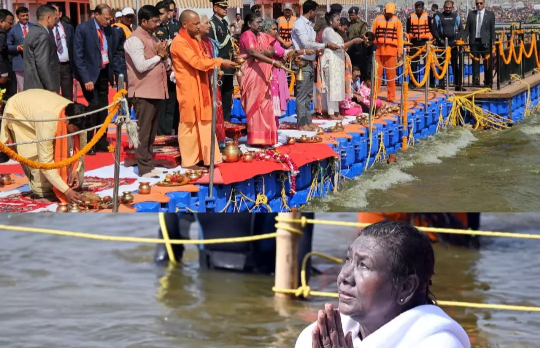 President Murmu visits Maha Kumbh, takes holy dip at Sangam