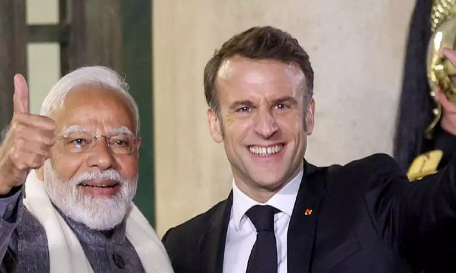 Macron greets ‘friend’ PM Modi in France