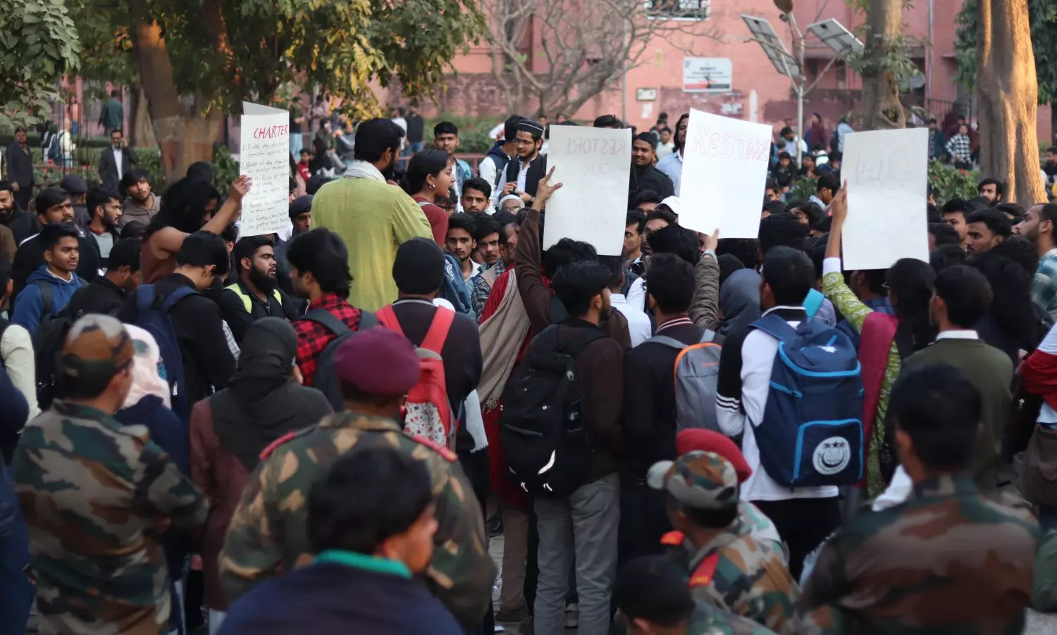 Security stepped up at Jamia, 10 students detained for protest