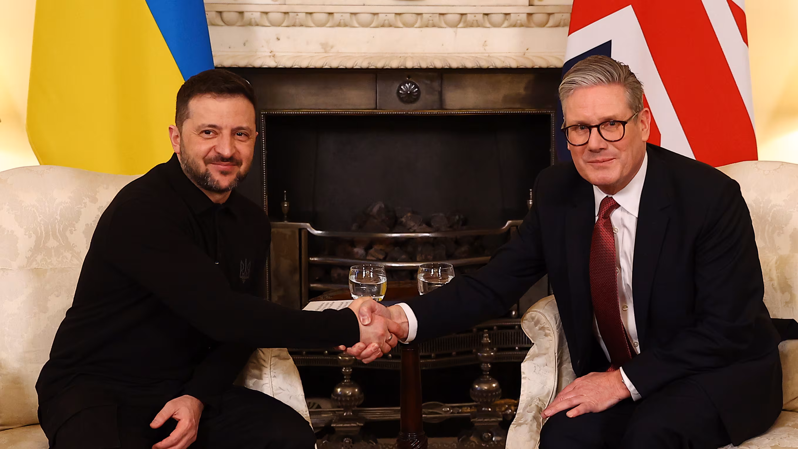Zelenskyy embraced by British PM day after White House blowout