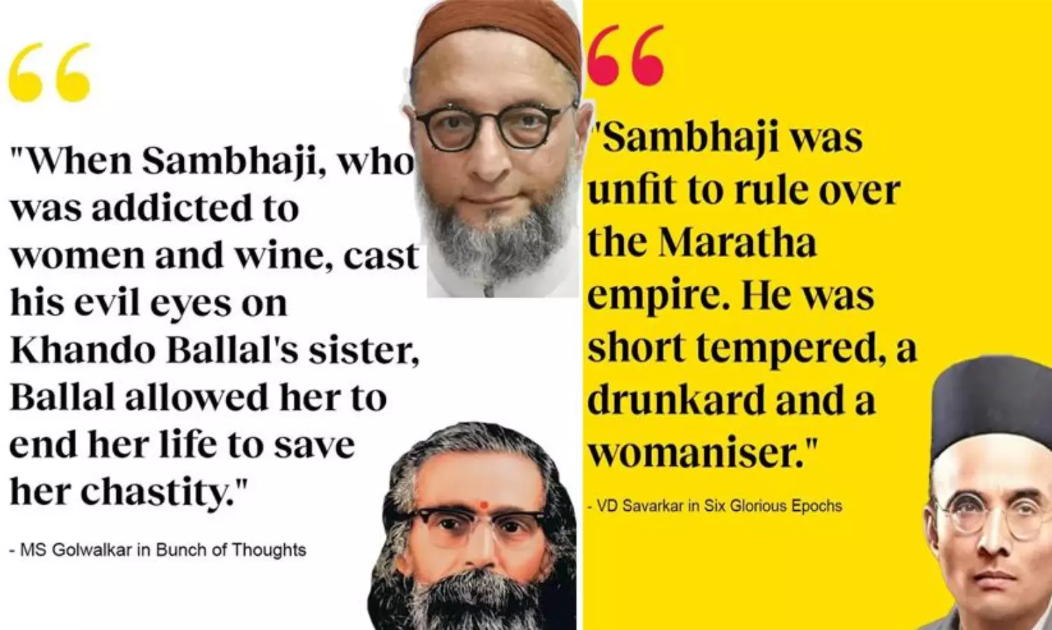 Owaisi questions PM Modi over Savarkar, Golwalkar’s criticism of Sambhaji