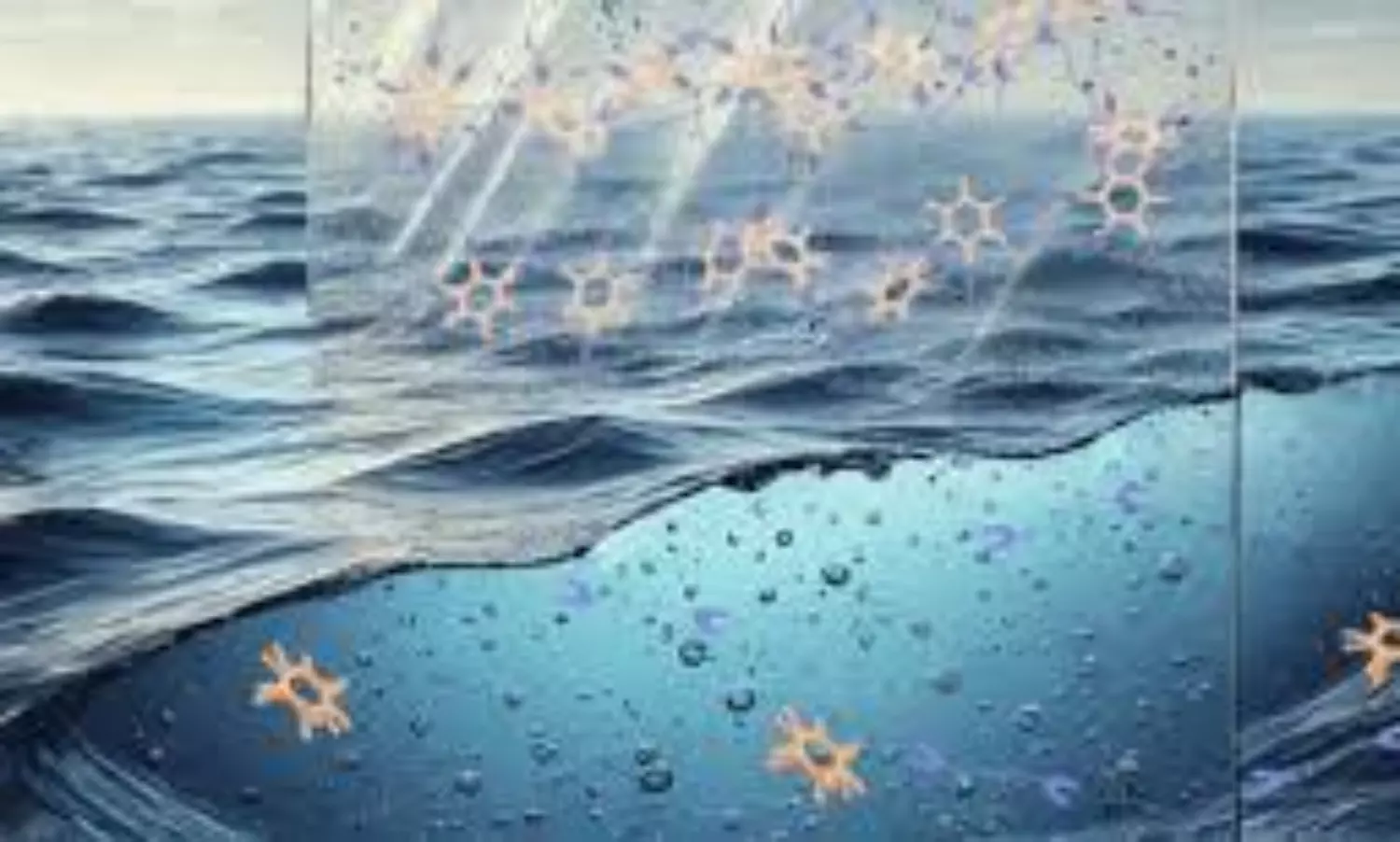 Plastic dissolving in saltwater