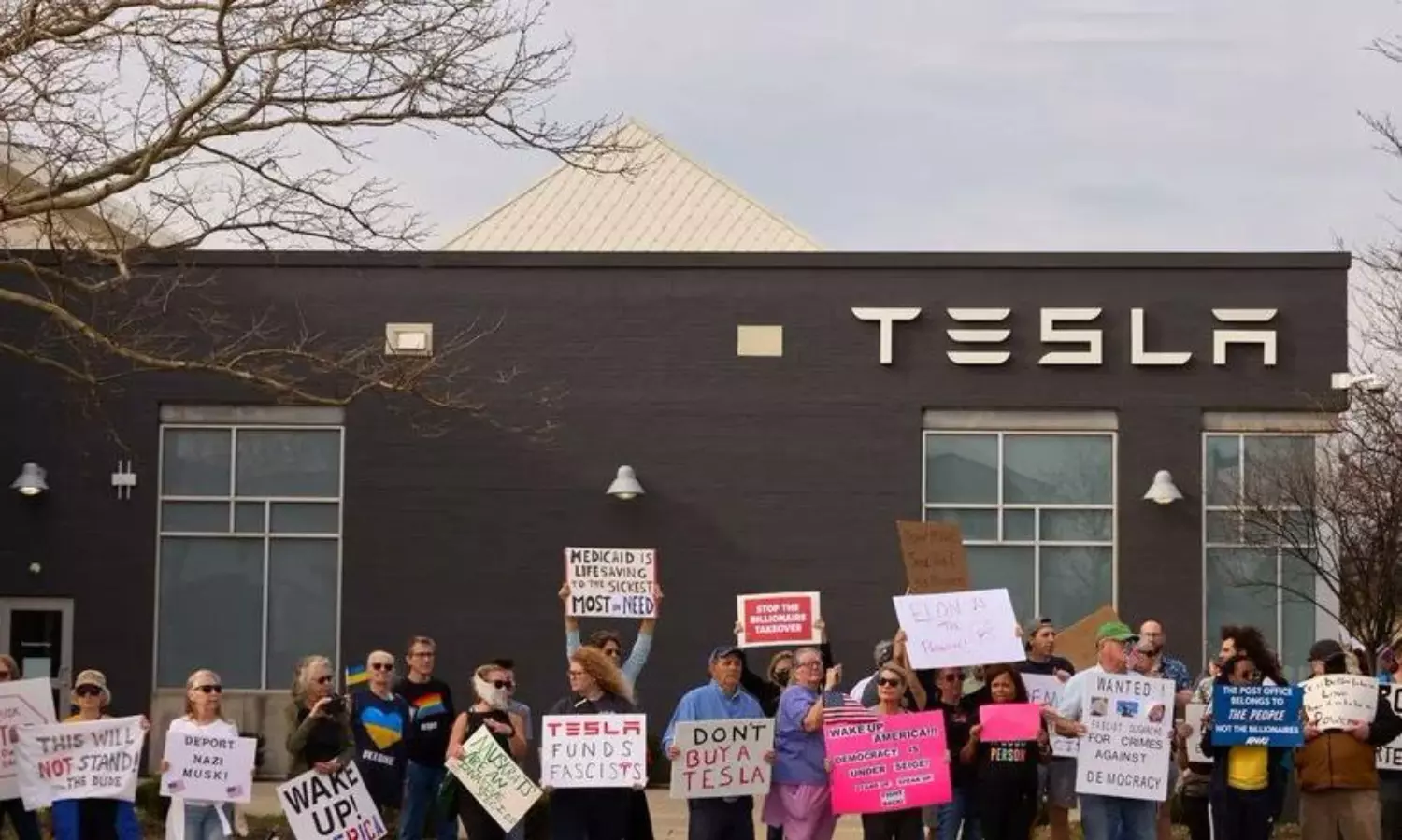Nationwide protests hit Tesla over Musk’s government ties