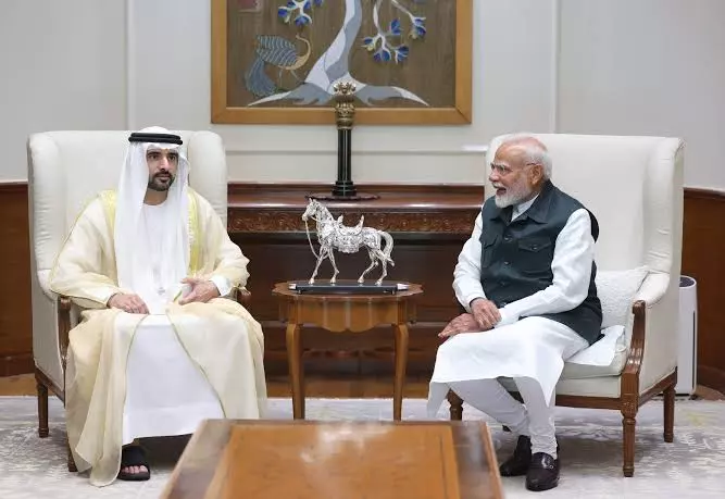 Sheikh Hamdan arrives in India, holds key talks with PM Modi