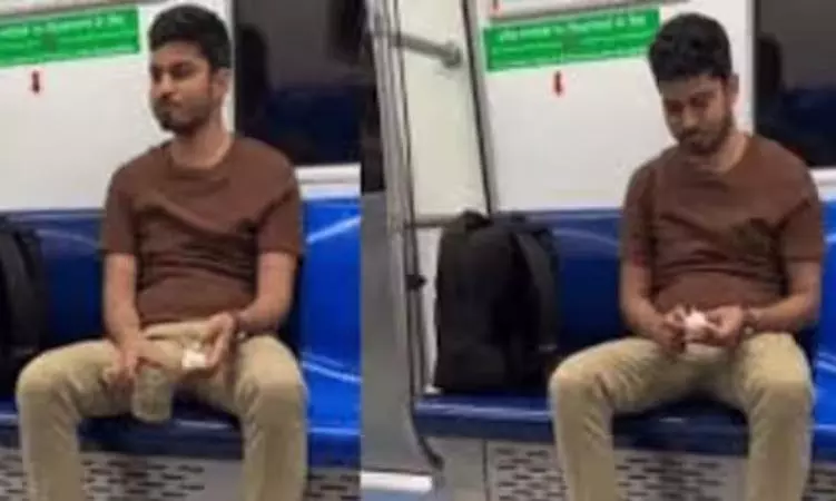 Man pretends to drink liquor inside Delhi Metro train for viral video, arrested