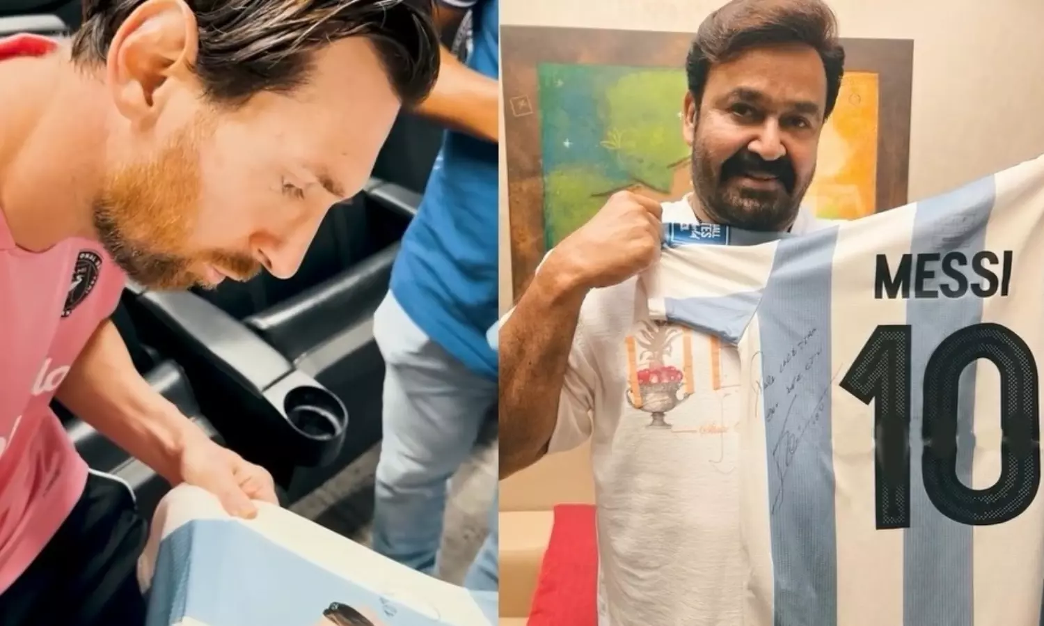 My heart skipped a beat: Mohanlal shows off Jersey signed by Messi