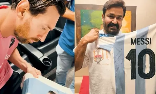 My heart skipped a beat: Mohanlal shows off Jersey signed by Messi