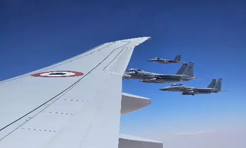 Warm gesture! Saudi fighter jets escort PM Modi to Jeddah