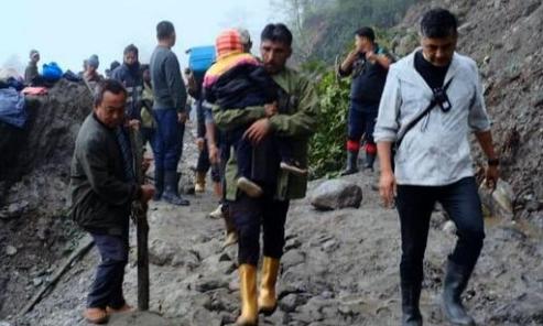 More than 1000 tourists stranded after landslides hit North Sikkim