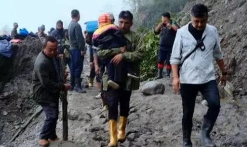 More than 1000 tourists stranded after landslides hit North Sikkim