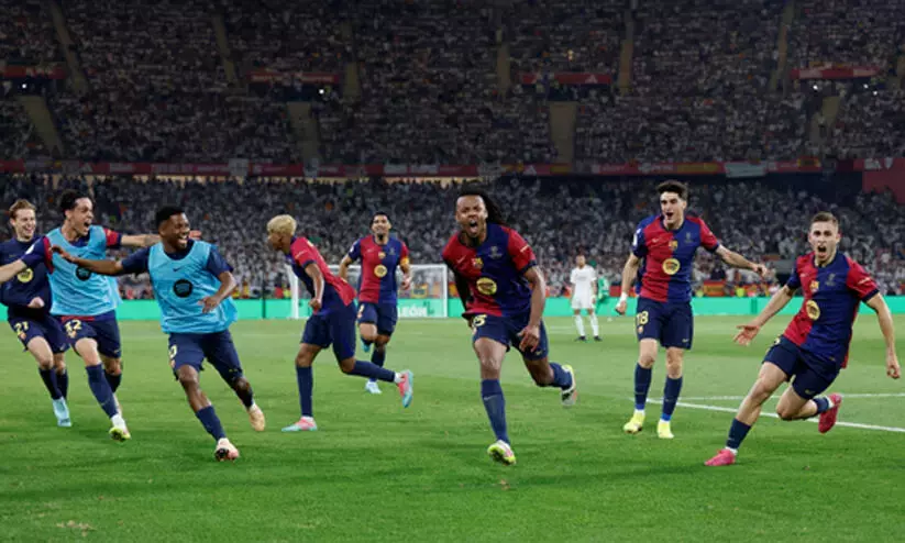 Barcelona lifts Copa del Rey title beating Real Madrid in thriller