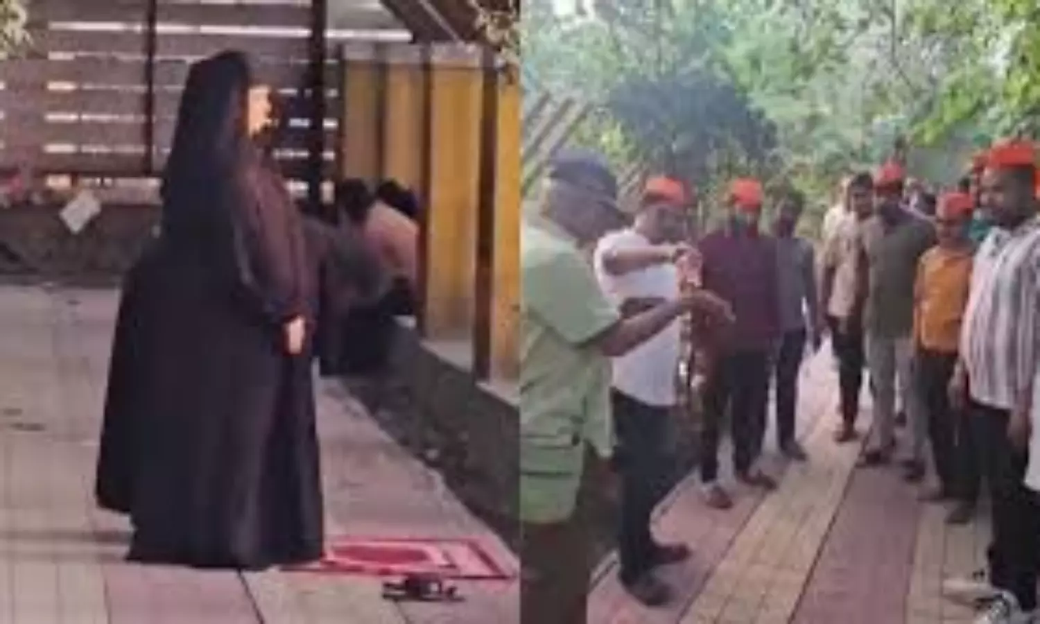 Maharashtra: Right-wing workers sprinkle cow urine after women offer namaz