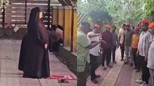 Maharashtra: Right-wing workers sprinkle cow urine after women offer namaz