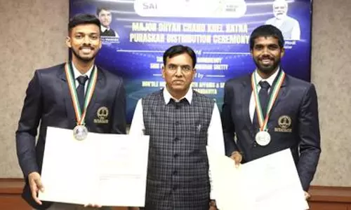 Sports Minister presents Khel Ratna to Satwik, Chirag