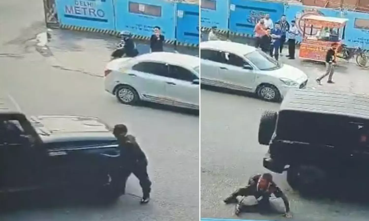 Thar SUV runs over security guard in Delhi for questioning honking