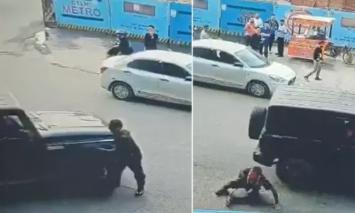 Thar SUV runs over security guard in Delhi for questioning honking