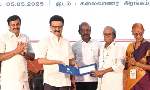MK Stalin presents royalties to five eminent Tamil scholars