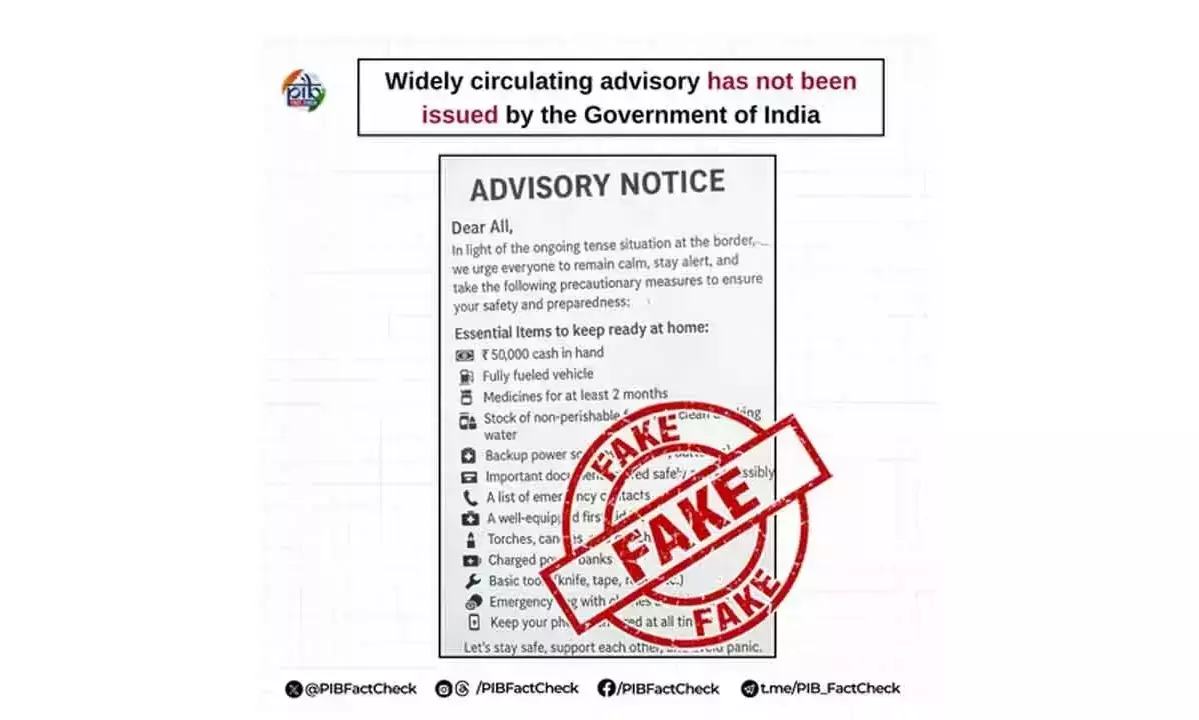 PIB flags fake advisory after Operation Sindoor, urges public vigilance