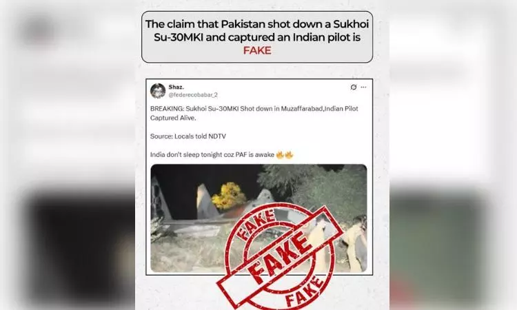 Pak propaganda alert: Sukhoi shot down, pilot captured; PIB says 2014 image of crash
