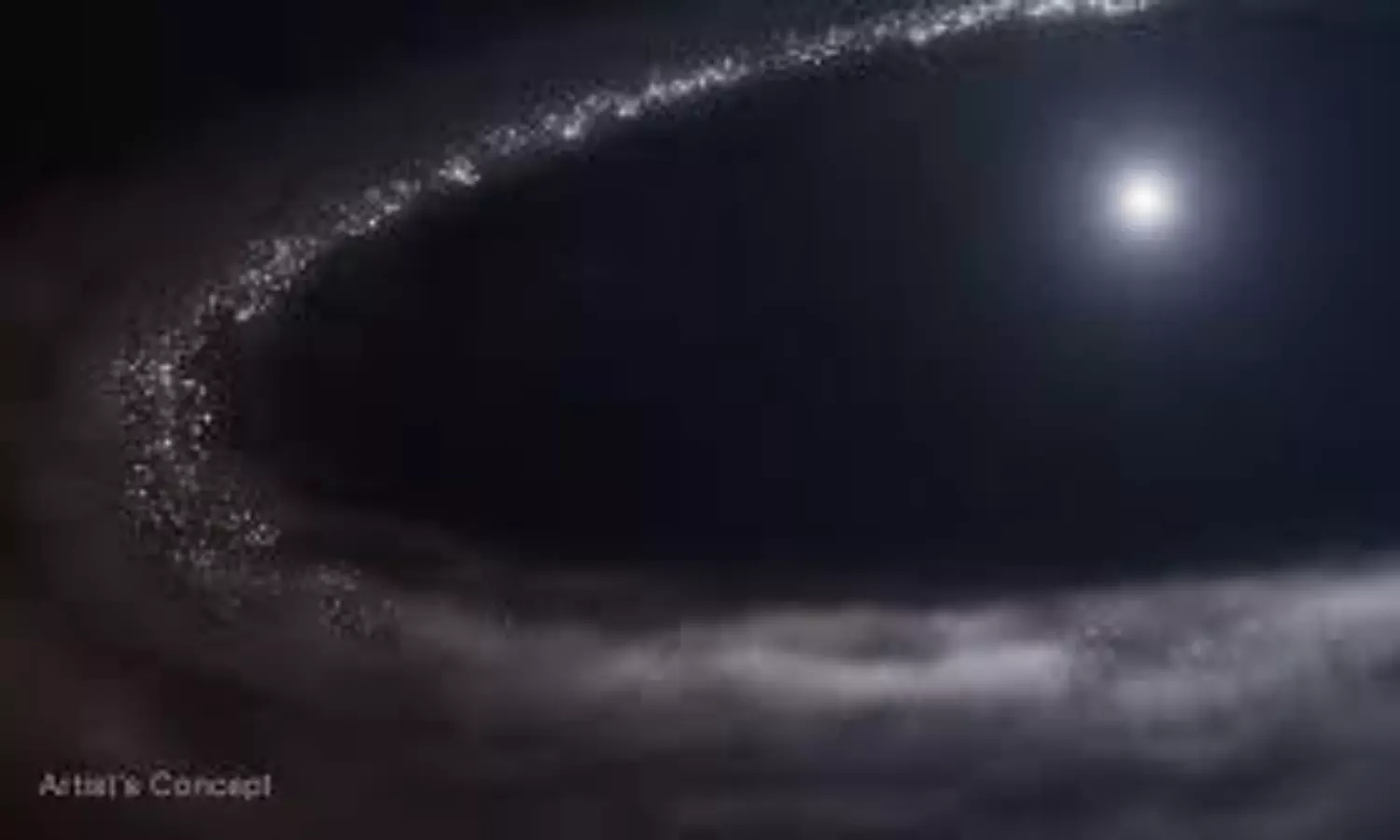 frozen water in space