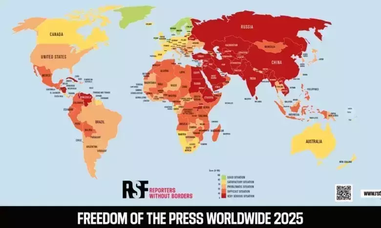India moves up to 151st on Reporters Without Borders’ World Press Freedom Index