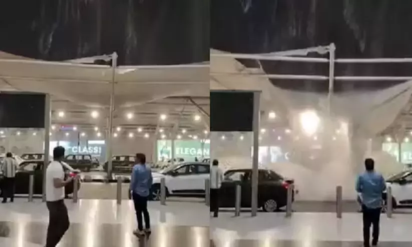 Delhi Airport’s canopy partially collapses in heavy rains