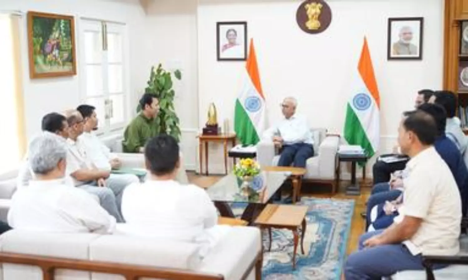 BJP leader says 44 MLAs ready to form new govt in Manipur after meeting with Governor