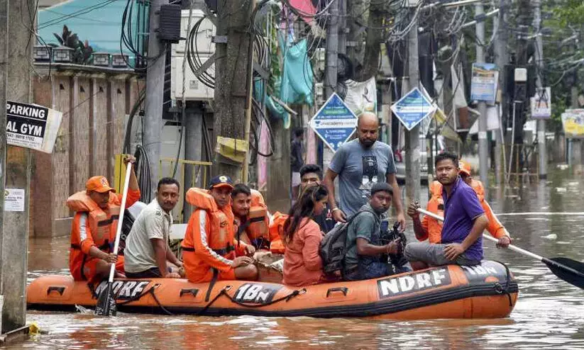 Torrential rains, floods put Assam on alert! landslides claim 5 lives!