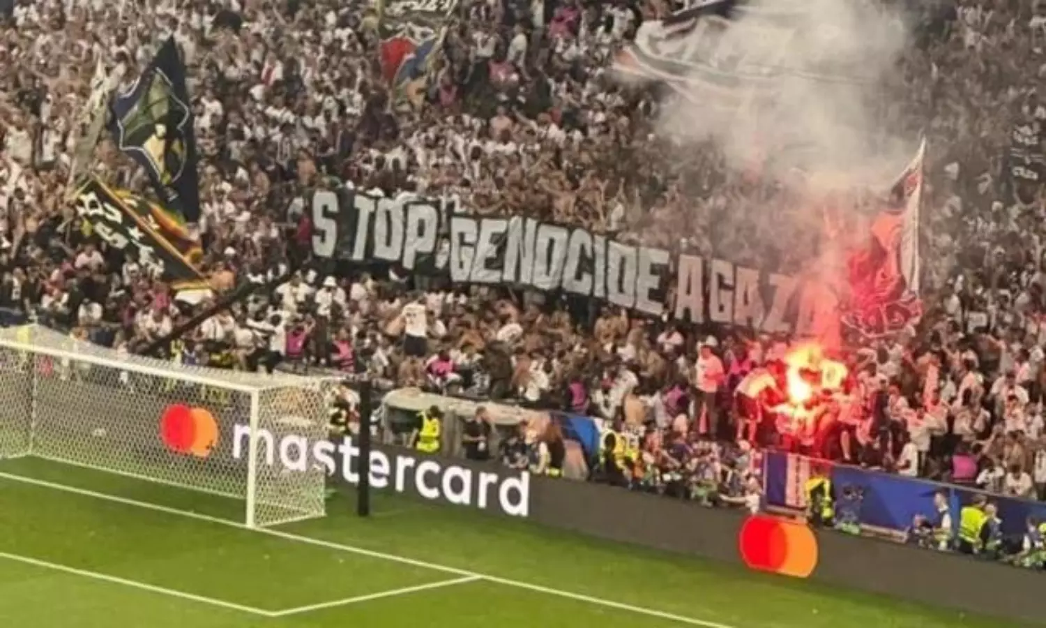 Stop Genocide in Gaza: PSG fans raise banner at Champions League final