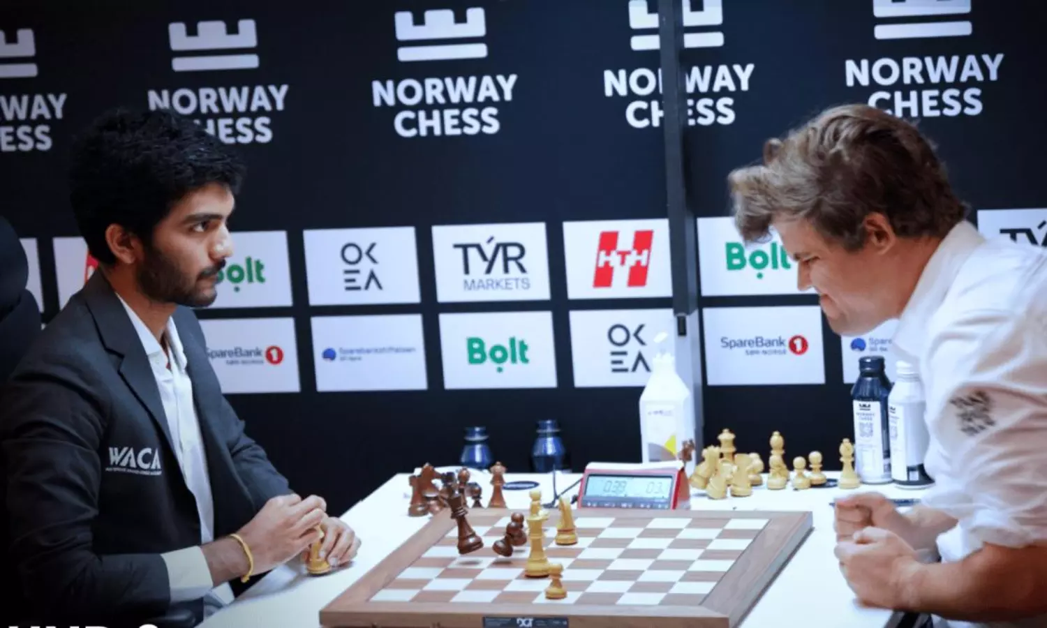 Gukesh downs Carlsen in Classical Chess in Norway!