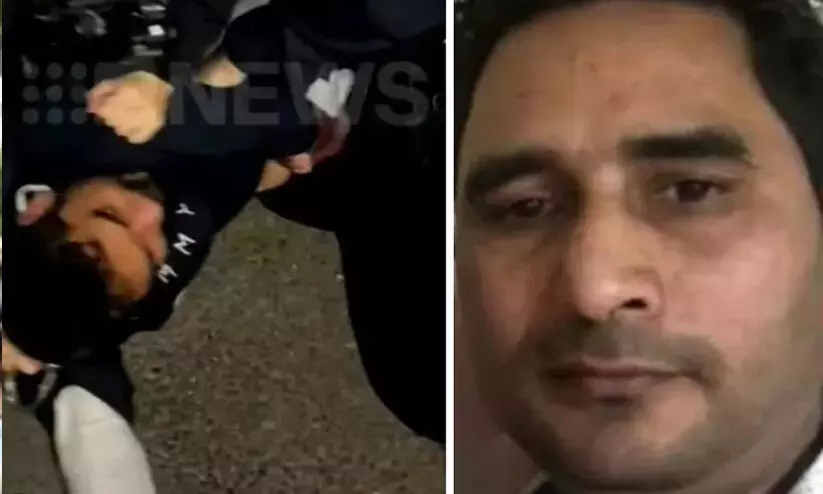 Australian Police knees on kneck: Indian-origin man in coma