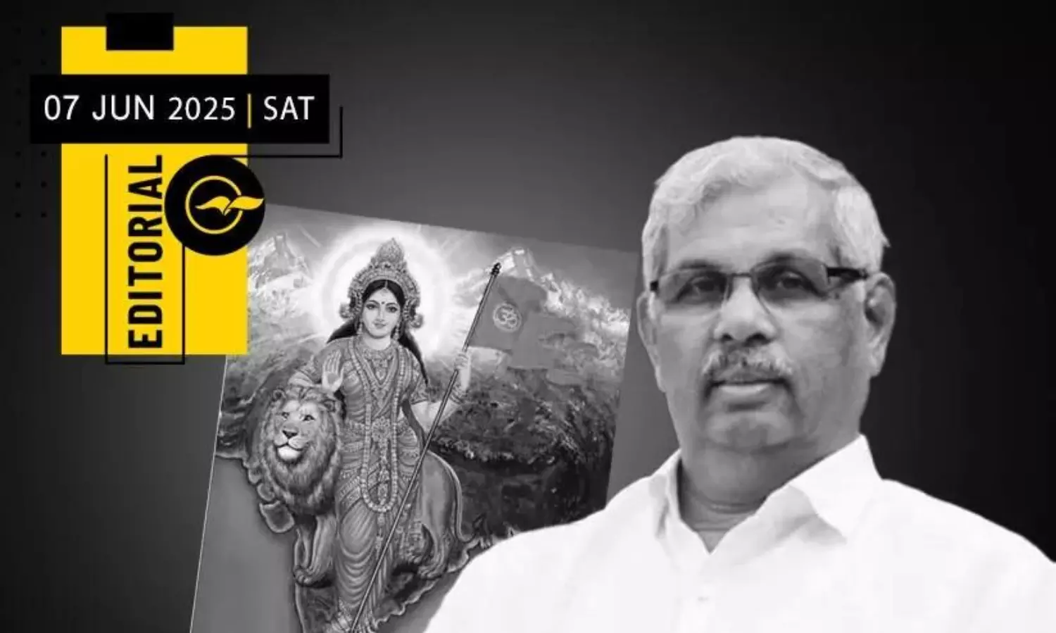 The saffron flag at the Raj Bhavan