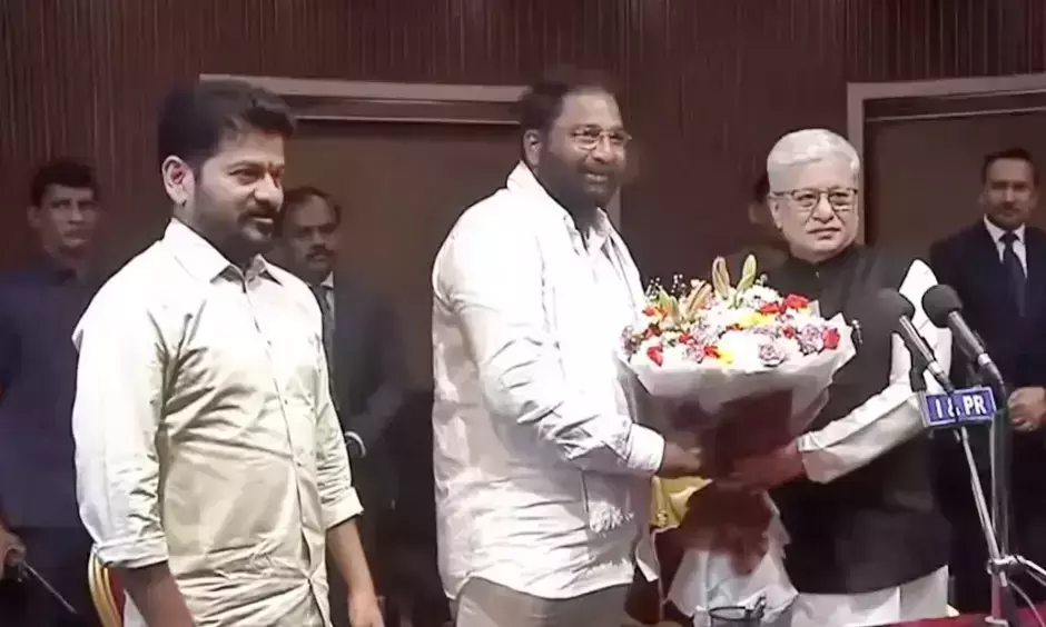 Three congress MLAs took oath as Telangana cabinet ministers