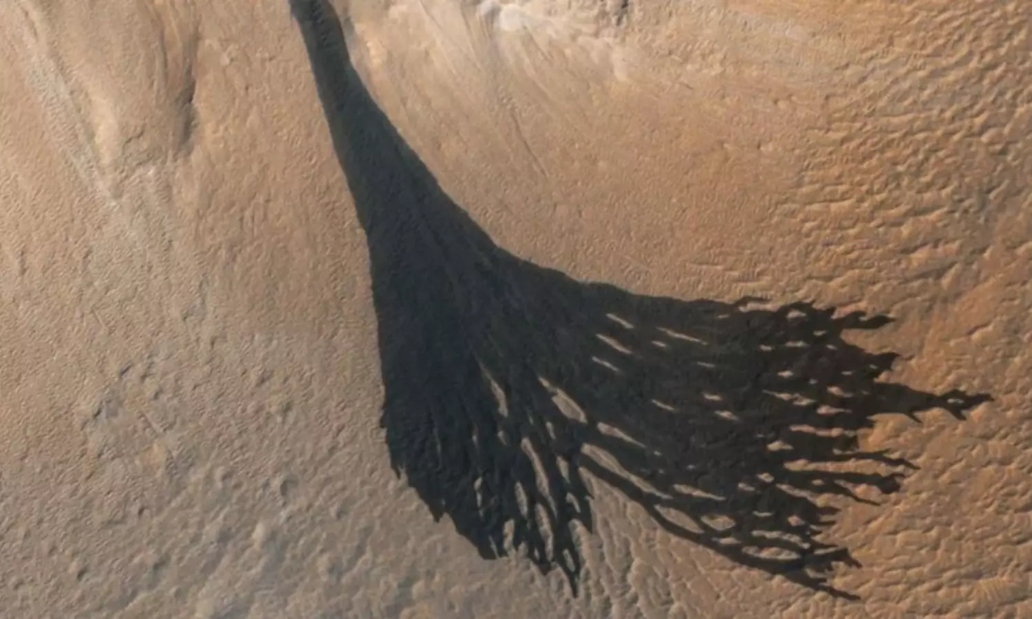 AI suggests dark streaks on Mars not made by water flow as believed