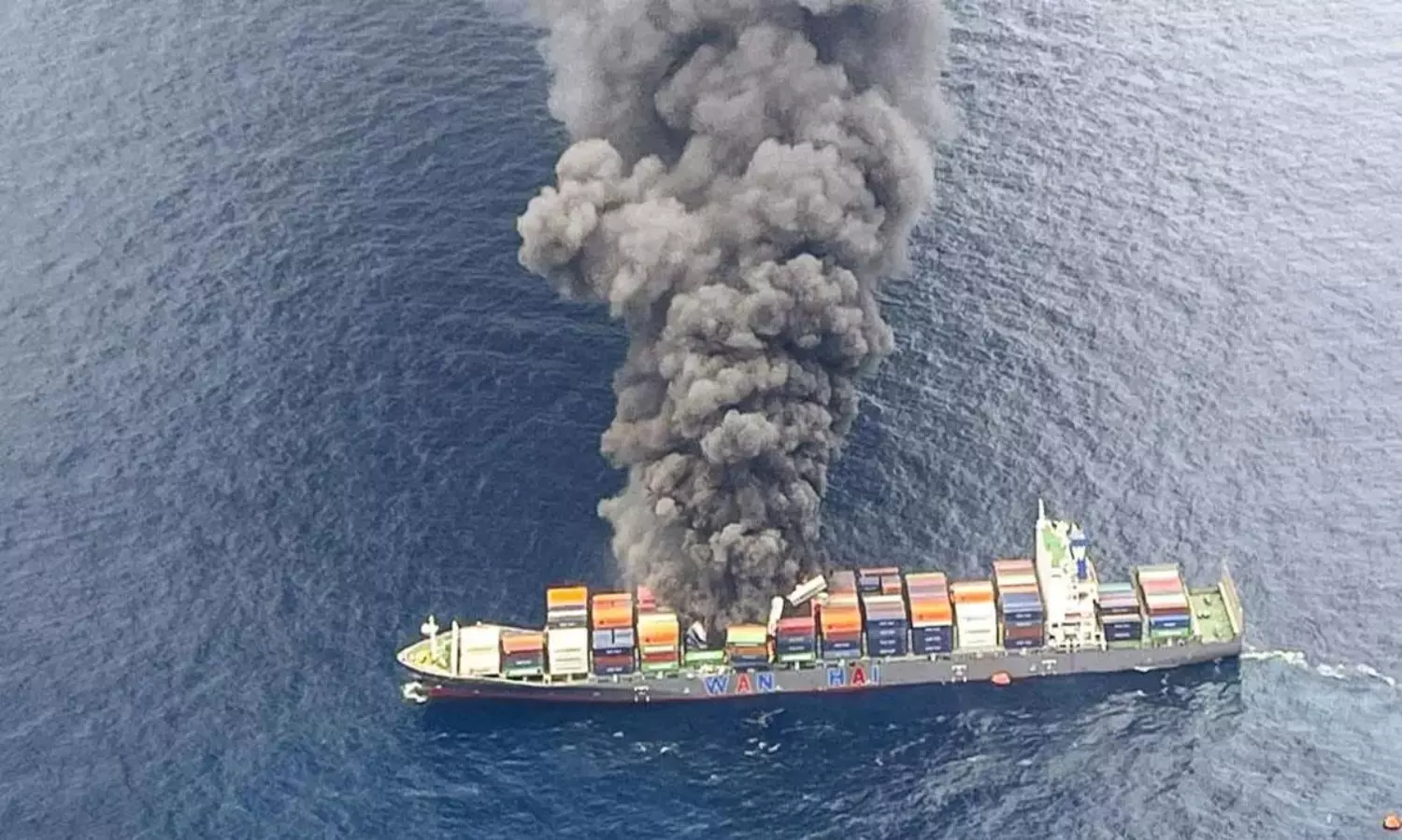 Ship aflame off Beypore coast has cargo of hazardous substances; ship tilting: Reports