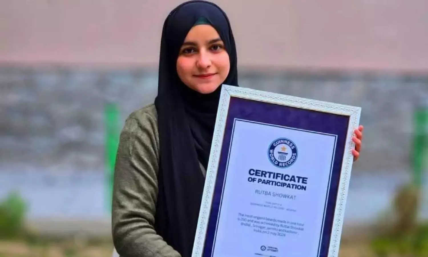 Kashmiri girl secures Guinness World Record by folding 250 origami boats in one hour