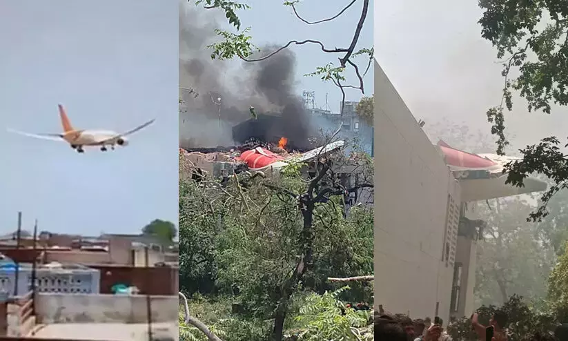 Air India flight crashes in Gujarat shortly after takeoff; 204 dead