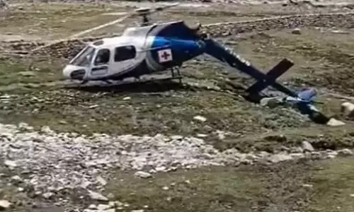Helicopter crashes in Uttarakhands Gaurikund today, five killed