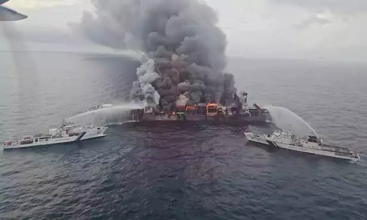 Alert! Debris from burning ship washes ashore in Kerala