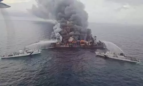 Alert! Debris from burning ship washes ashore in Kerala