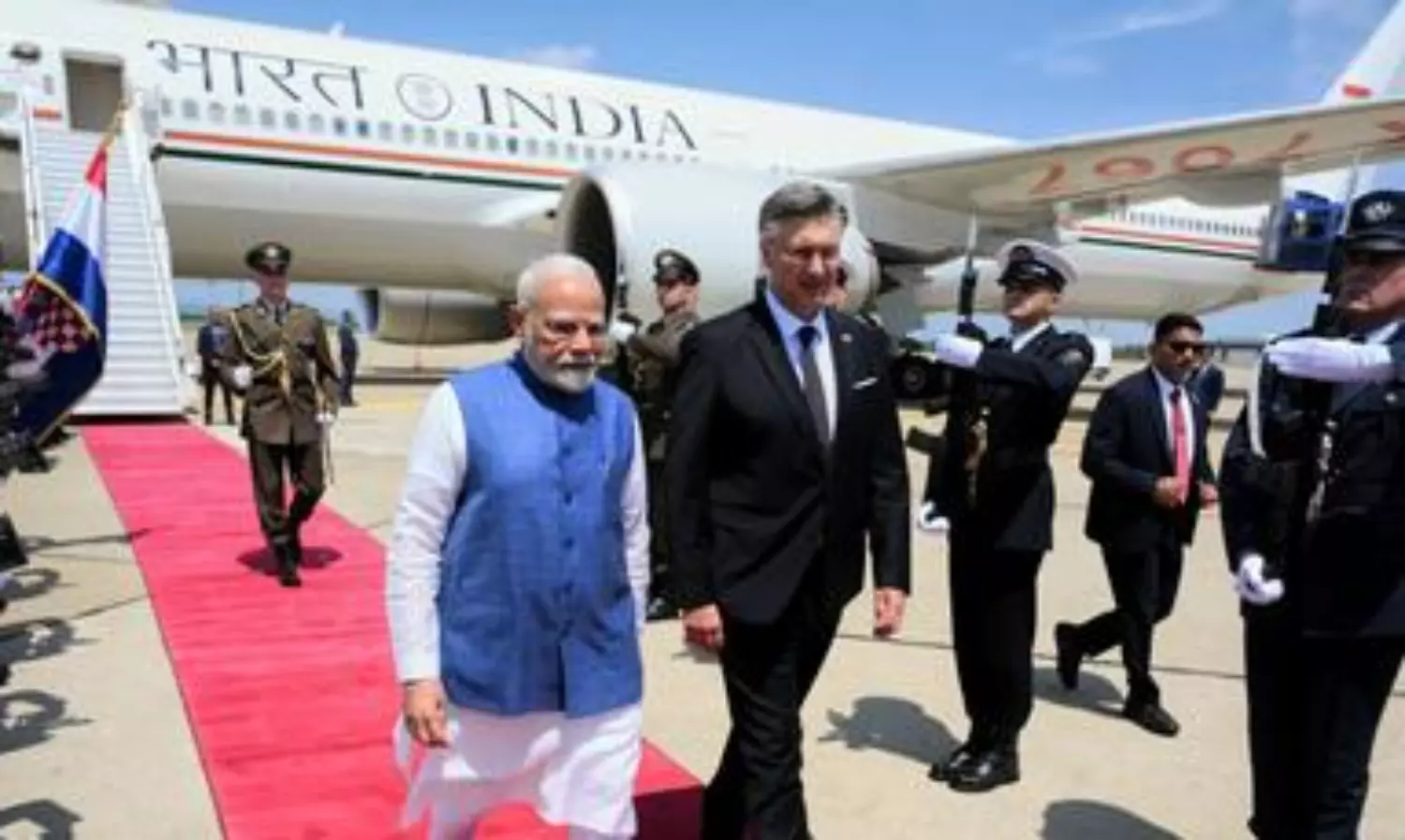 Modi, the first Indian PM to visit Croatia, arrives in Zagreb