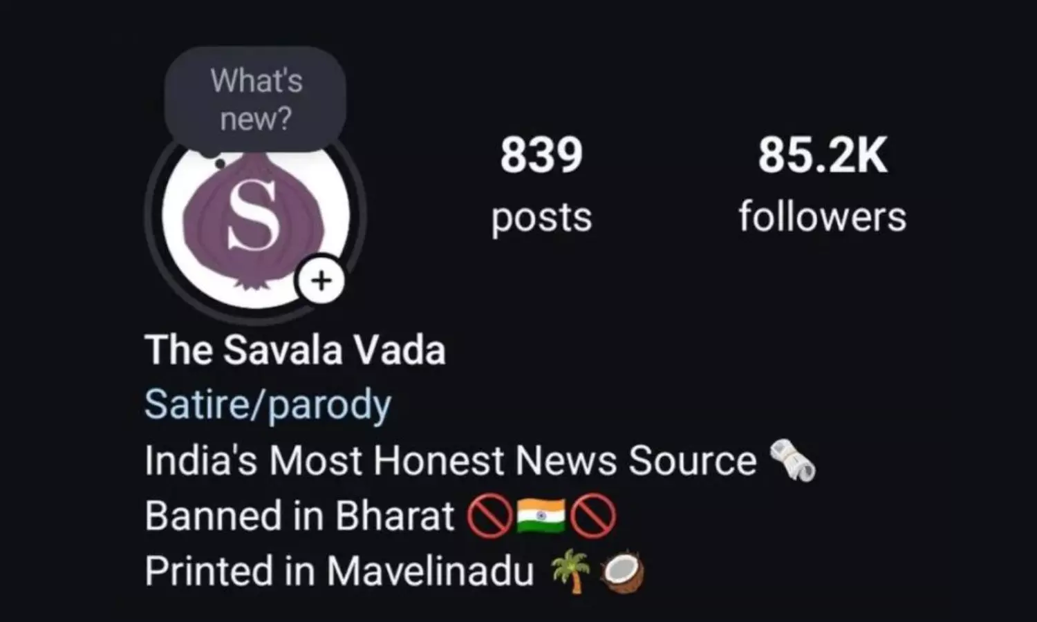 Satirical Instagram page ‘The Savala Vada’ withheld in India